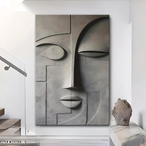 Tablou mineral Terra 160x80 cm – Panou decorativ 3D cu textură de piatră și lemn natural