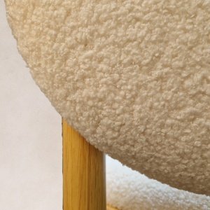 Scaun lemn masiv donut boucle, 88 cm x 43 cm, Homedit