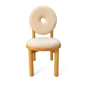 Scaun lemn masiv donut boucle, 88 cm x 43 cm, Homedit