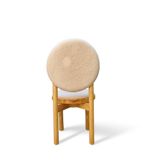 Scaun din lemn masiv Donut plus, tapiterie boucle, 87 x 44 x 48 cm, Homedit