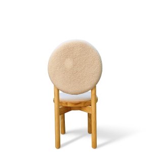 Scaun din lemn masiv Donut plus, tapiterie boucle, 87 x 44 x 48 cm, Homedit