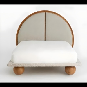 Pat Premium Ronda 160 / 180 × 225 cm × 160 cm – Design rotund din lemn masiv tapițat, | Homedit