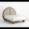 Pat Premium Ronda 160 / 180 × 225 cm × 160 cm – Design rotund din lemn masiv tapițat, | Homedit