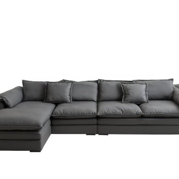 Alyma colțar gri 3.3 m, realizată din material tehnologic anti-pată, Homedit