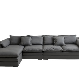 Alyma colțar gri 3.3 m, realizată din material tehnologic anti-pată, Homedit