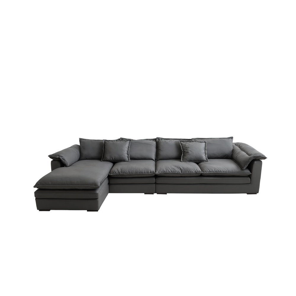 Alyma colțar gri 3.3 m, realizată din material tehnologic anti-pată, Homedit