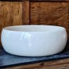 Lavoar Rotund Creta din Piatră Naturală, 38 cm x 15 cm | Homedit