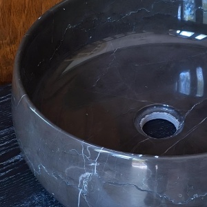 Lavoar Nerro din marmură neagră, 38 cm | Homedit