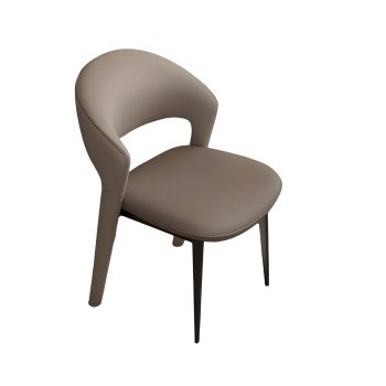 Scaun  Decco, piele bej, 78 (46) x 53 x 56 cm, Homedit