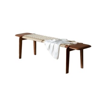 Banca premium din lemn masiv de frasin Yamask, 160x43x42 cm