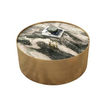 Masa cafea 90 cm marmura compozit, Ischia, Homedit