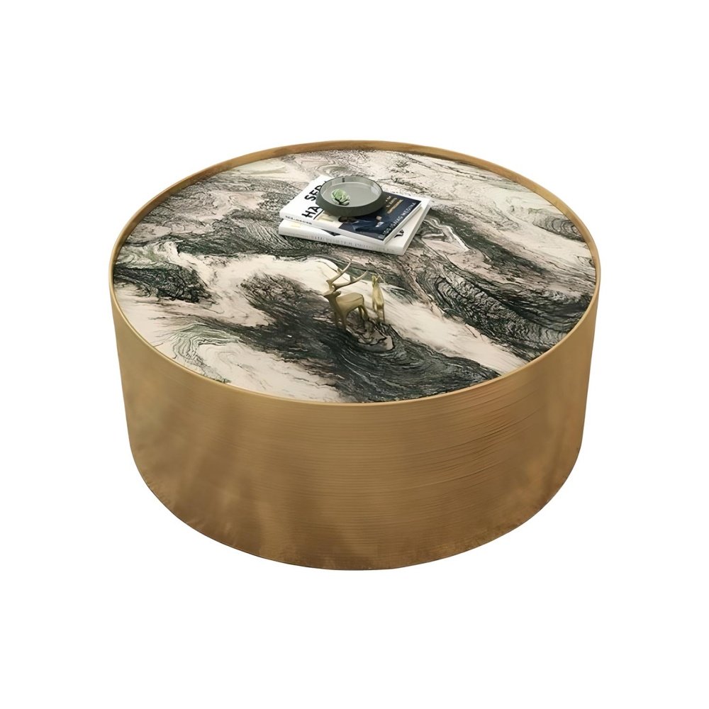 Masa cafea 90 cm marmura compozit, Ischia, Homedit