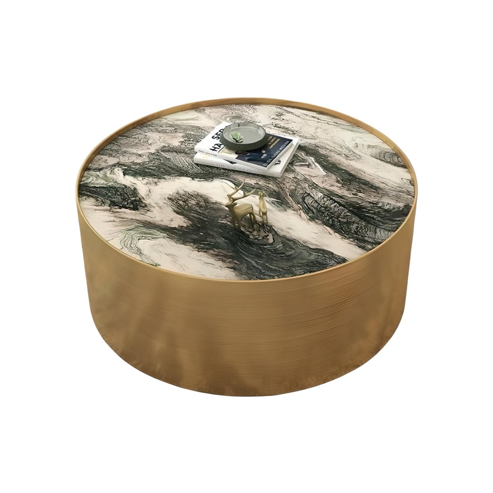 Masa cafea 90 cm marmura compozit, Ischia, Homedit