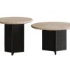 set mese cafea din stejar rosu si travertin, Manaby, Homedit