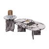 Set masa cafea Grail, masuta premium din Terrazzo, Homedit