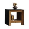 Masuta de cafea/noptiera, 60 cm x 60 cm x 60.5 cm din lemn masiv, Wabi, Homedit