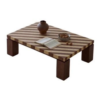 Masuta de cafea Stripes din lemn masiv de stejar, 135 cm x 60 cm x 38 cm, Homedit