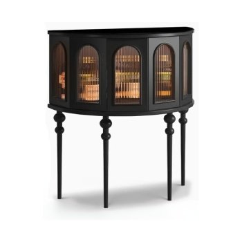 Consola din lemn masiv de stejar Half, 85 cm x 80 cm x 40 cm, Homedit