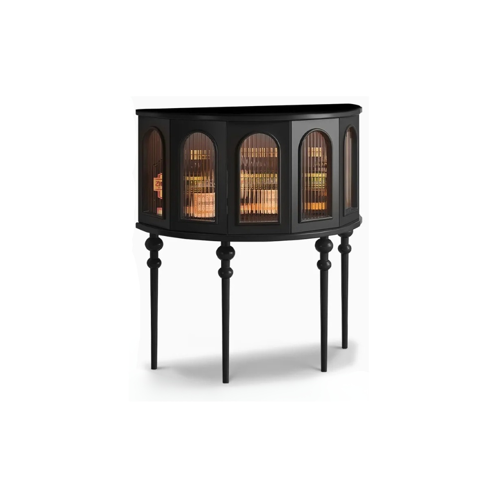 Consola din lemn masiv de stejar Half, 85 cm x 80 cm x 40 cm, Homedit