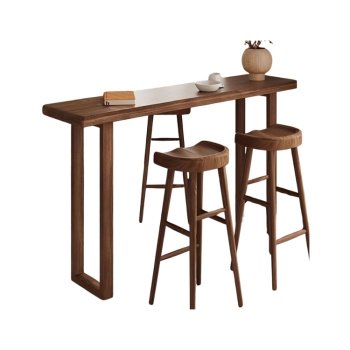 Masa tip bar Bellows din lemn masiv – 180 x 40 x 105 cm | Homedit