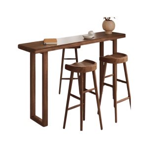 Masa tip bar Bellows din lemn masiv – 180 x 40 x 105 cm | Homedit