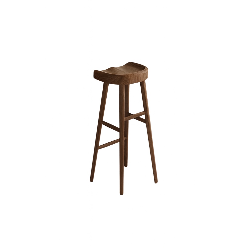 Scaun de bar Bellows, din lemn, 40 x 40 x 75 cm, Homedit