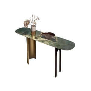 Masă Marolli cu blat din ardezie și cadru din oțel inoxidabil – Homedit