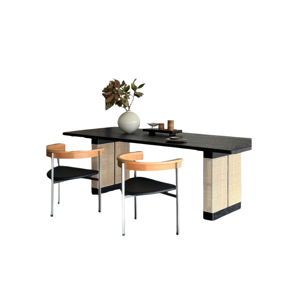 Masa dining din lemn masiv de stejar Tyler, Homedit