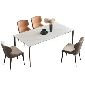 Masa Dining Clairo White, Premium, Homedit