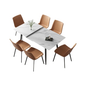 Masa Dining Extensibila Rochelle Marble, Premium, Homedit