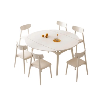 Masa Dining Extensibila Safi White, Premium, Homedit