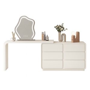 Masa de toaleta extensibila, masa make-up Beaus 120 cm x 40 cm x 73 cm, Homedit