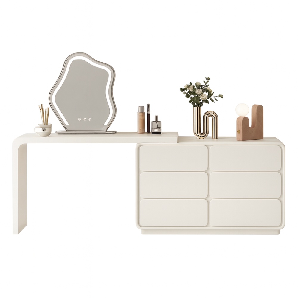 Masa de toaleta extensibila, masa make-up Beaus 120 cm x 40 cm x 73 cm, Homedit