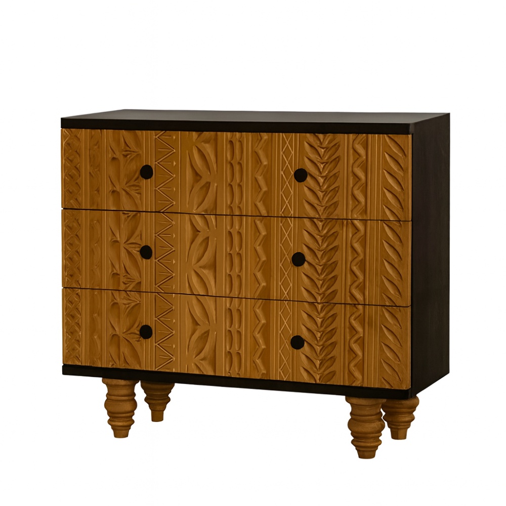 Consola mobilier lemn masiv de pin, comoda Bungalow Drawer