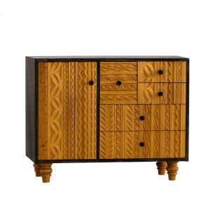 Consola mobilier premium din lemn masiv de pin, comoda Bungalow