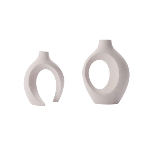 Vaza din ceramica Sarah, 16.2 cm x 21.5 cm x 3.3 cm / 13.8 cm x 17.6 cm x 2.4 cm, Homedit