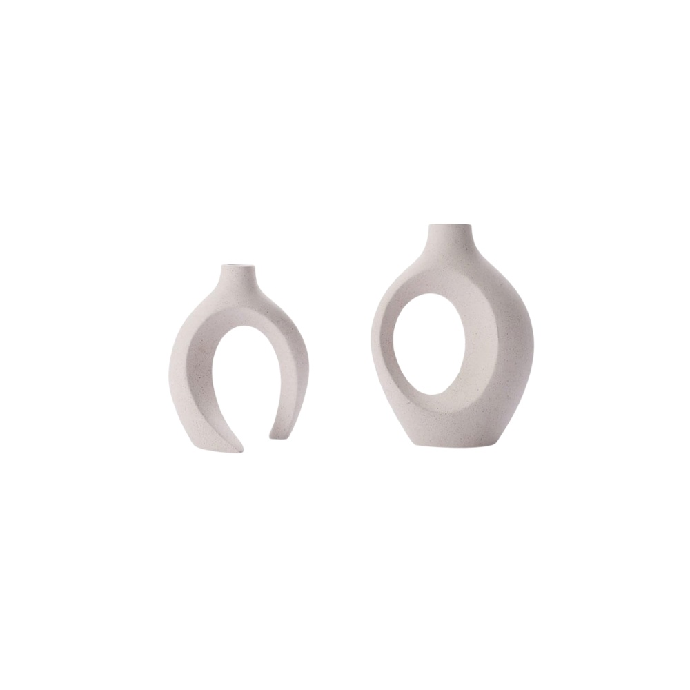 Vaza din ceramica Sarah, 16.2 cm x 21.5 cm x 3.3 cm / 13.8 cm x 17.6 cm x 2.4 cm, Homedit