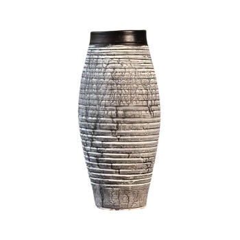 Vază ceramică Albora – albă, versatilă, 30 x 10 cm | Homedit