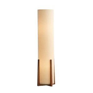 Lampa de podea Bryan, frasin si stofa, 120 x 30 cm, E27, Homedit