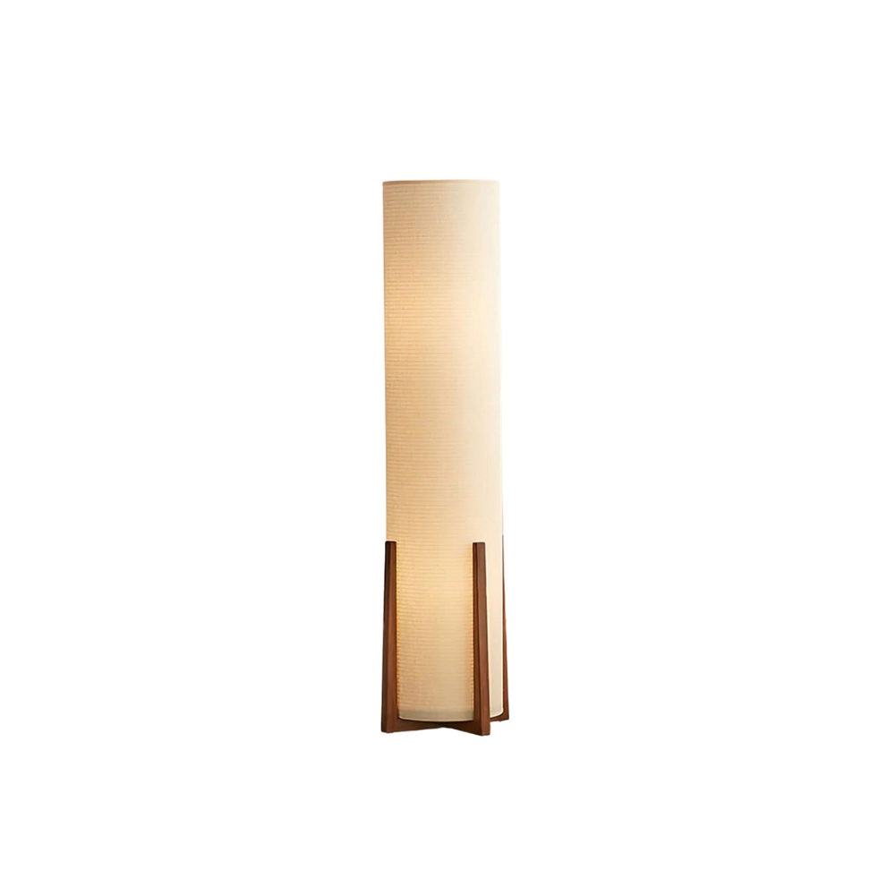 Lampa de podea Bryan, frasin si stofa, 120 x 30 cm, E27, Homedit