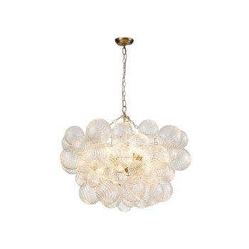 Candelabru Edmonton, sticla si otel, cu 6 sau 12 lumini, Homedit