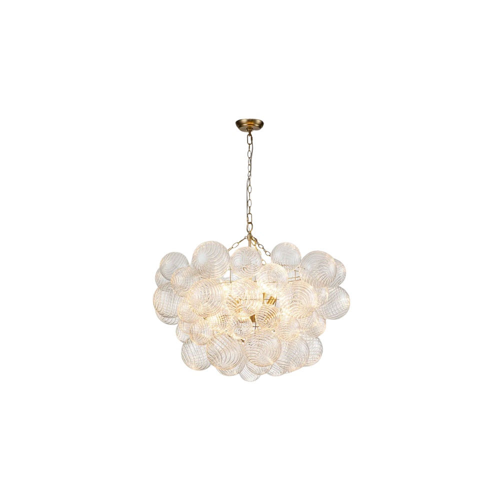 Candelabru Edmonton, sticla si otel, cu 6 sau 12 lumini, Homedit