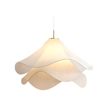 Lampa suspendata Lia, stofa si fier, 80 cm, E27, Homedit