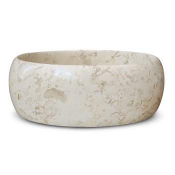 Lavoar Rotund Opalis Ø38 cm x 15 cm din Onix Natural – Finisaj Mat | Homedit.