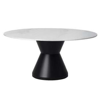 Masa Dining Rotunda Golden Charm Stone, Premium, 150 x 75 cm, Homedit