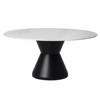 Masa Dining Rotunda Golden Charm Stone, Premium, 150 x 75 cm, Homedit