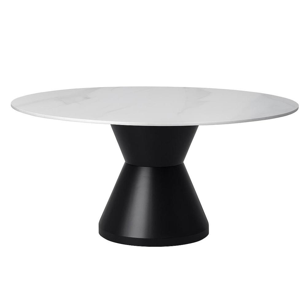 Masa Dining Rotunda Golden Charm Stone, Premium, 150 x 75 cm, Homedit