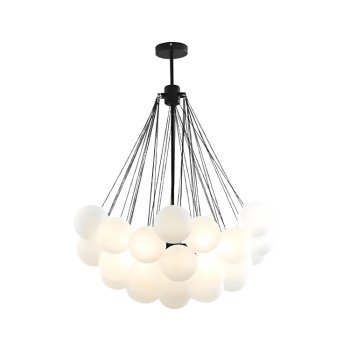 Lustră Ajustabilă Balloon din Metal și Sticlă Opal Mată – Homedit