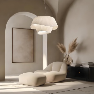 Lustră Rorra din acril tip Tyvek – Design fluid și elegant, 5 dimensiuni | Homedit