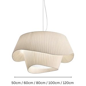 Lustră Rorra din acril tip Tyvek – Design fluid și elegant, 5 dimensiuni | Homedit